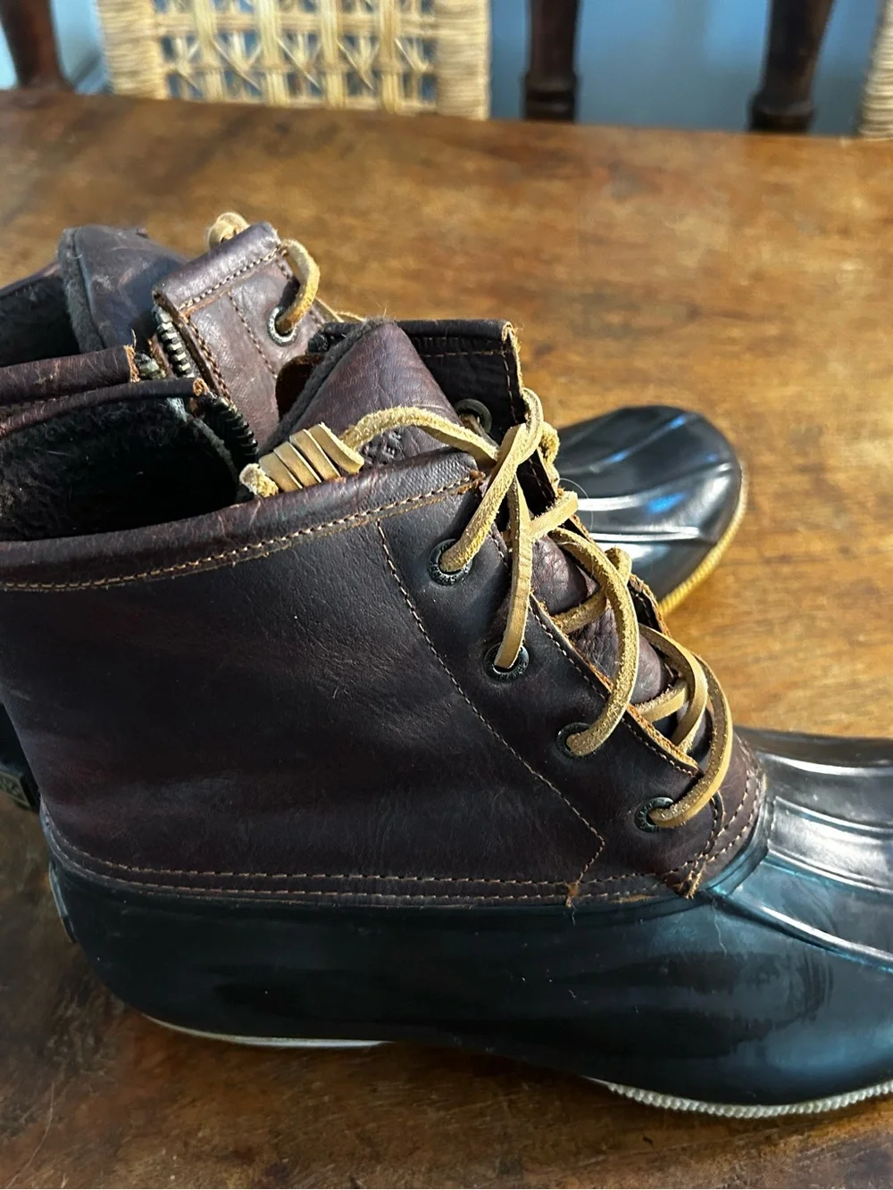 Sperry Brown Duck Boots for Women Chocolate Brown Size 10